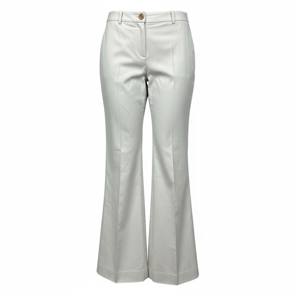 Féraud Paris‎ 100% Silk Wide Leg Pants Beige Champagne Size 14 Made in Hungary